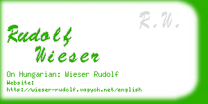 rudolf wieser business card